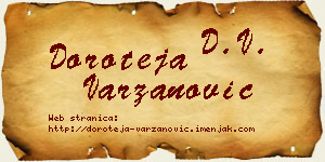 Doroteja Varzanović vizit kartica